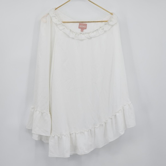 Show Me Your MuMu White Ruffle One-Shoulder Mini Dress - Picture 2 of 10